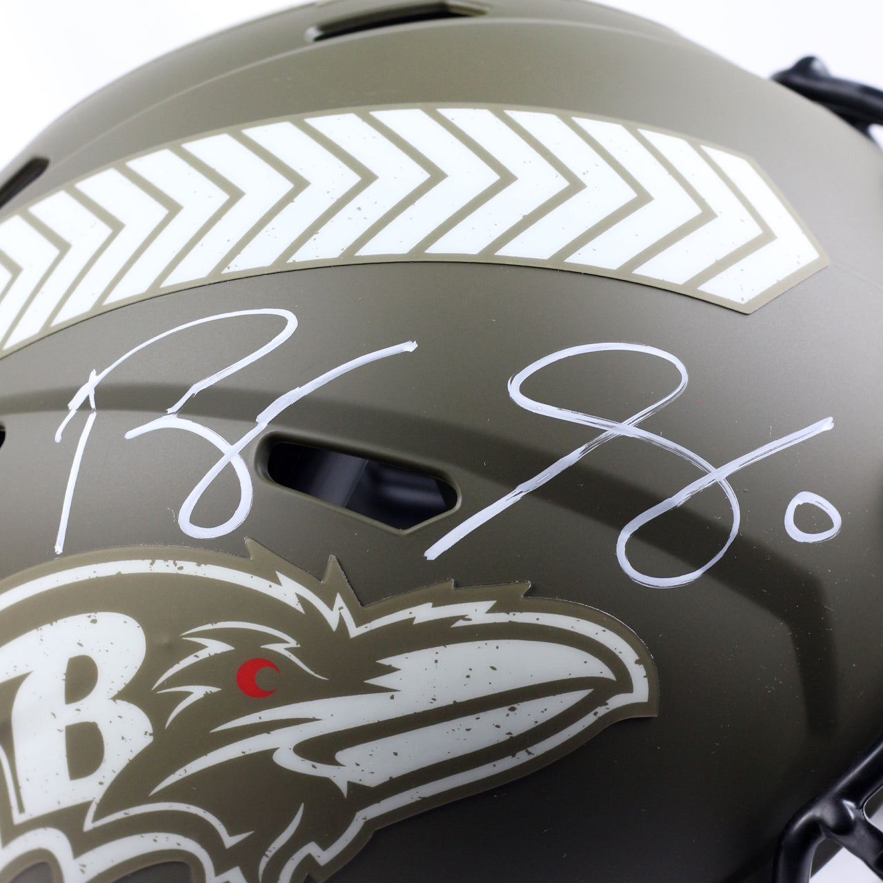 Roquan Smith Signed Ravens Salute To Service (STS) Full Size Authentic Helmet