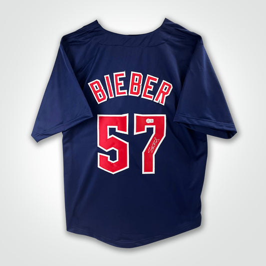 Shane Bieber Signed Jersey