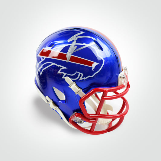 Stefon Diggs Signed Bills Flash Mini Helmet