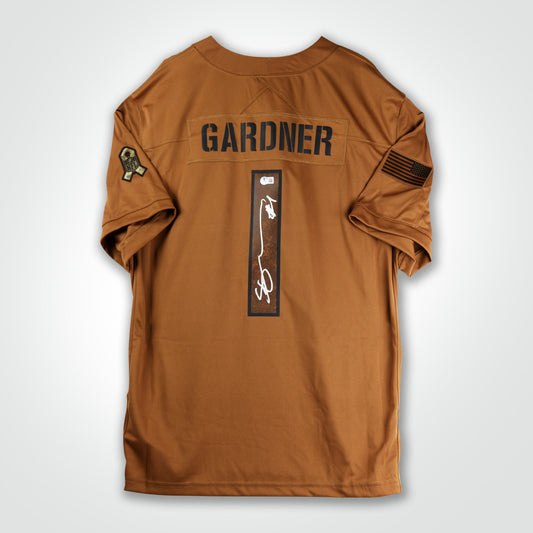 Ahmad 'Sauce' Gardner Signed Jets Nike Salute to Service Jersey