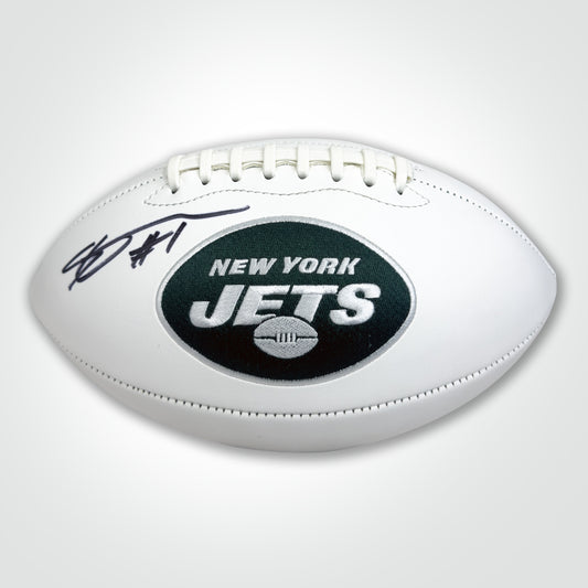 Ahmad 'Sauce' Gardner Signed Jets White Logo Football