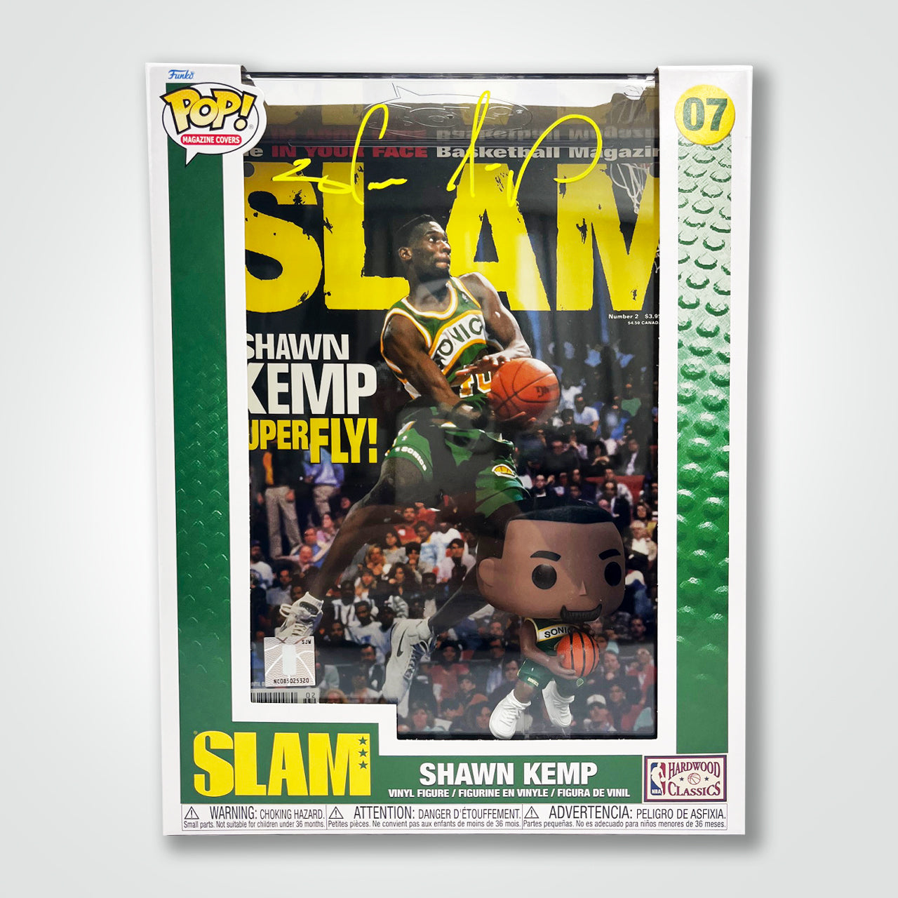 Shawn Kemp Signed Sonics Funko Pop! SLAM