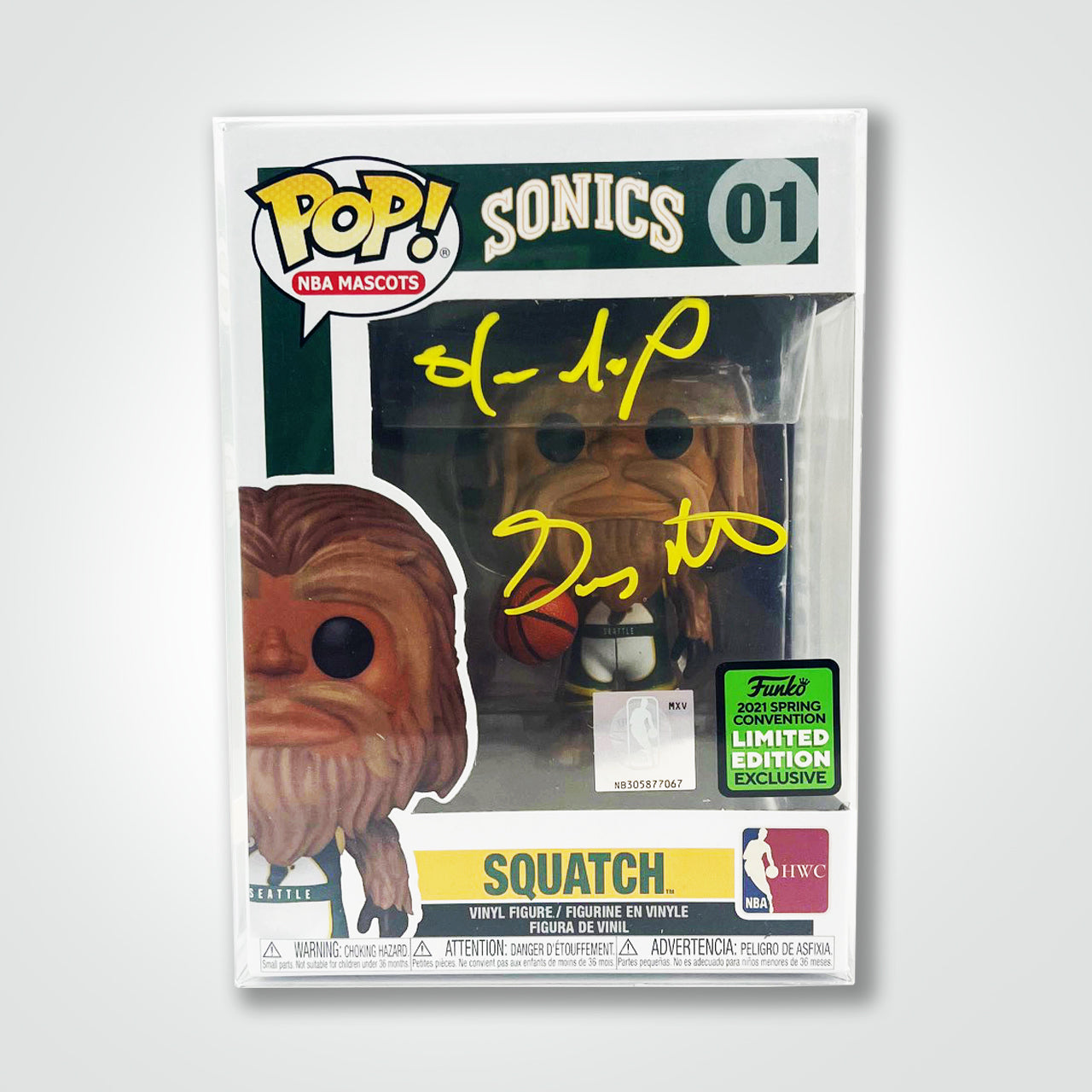 Shawn Kemp & Gary Payton Dual Signed Squatch Funko Pop!