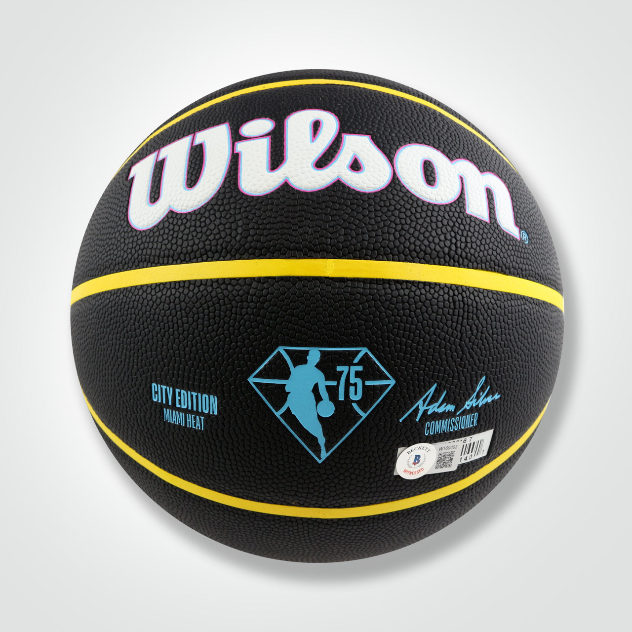 Shaquille O'Neal Signed Heat Wilson City Edition Basketball