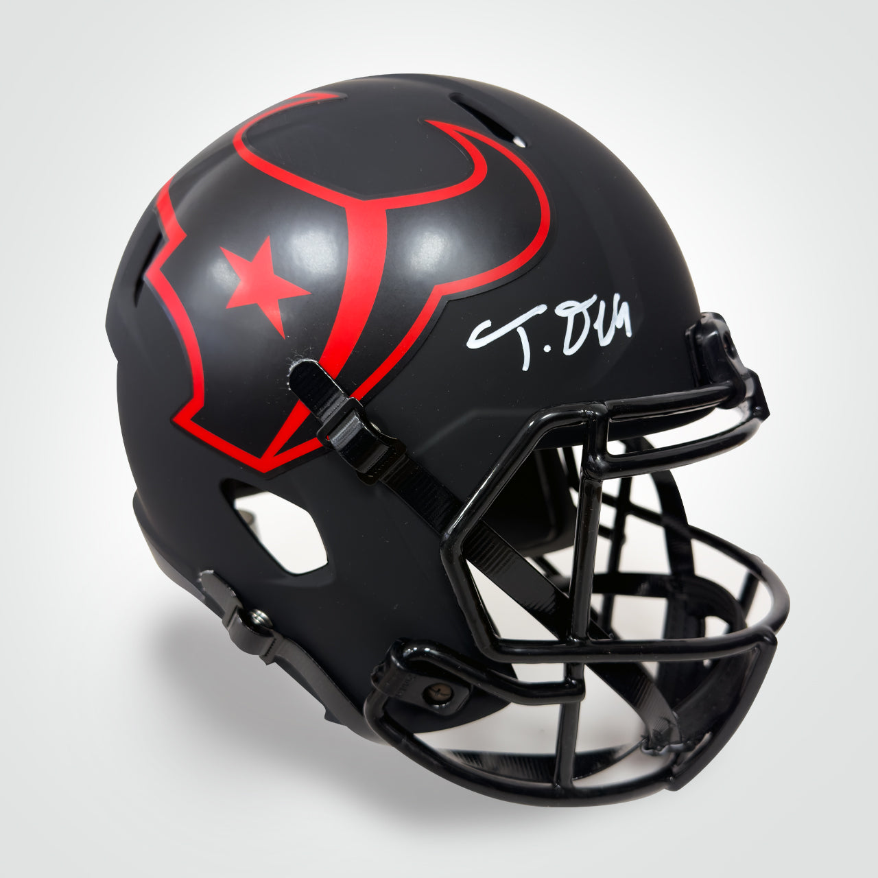 Tank Dell Signed Texans Eclipse Full Size Replica Helmet