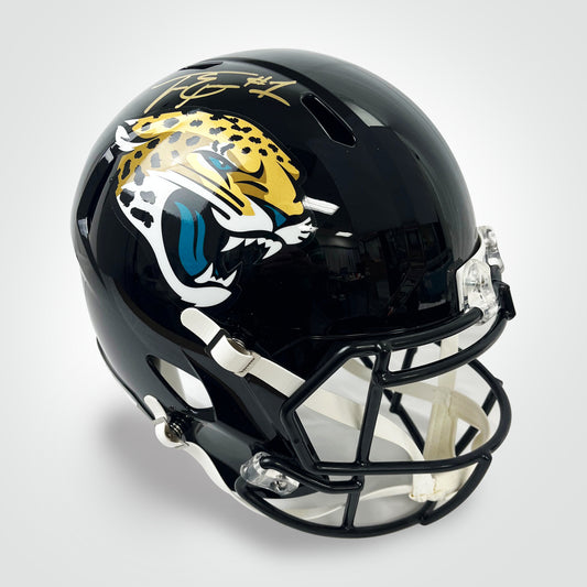 Travis Etienne Signed Jaguars Speed Full Size Replica Helmet