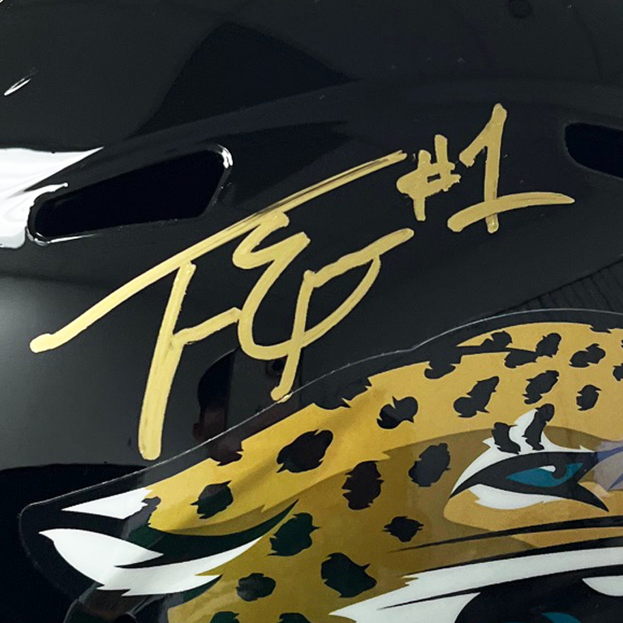 Travis Etienne Signed Jaguars Speed Full Size Replica Helmet