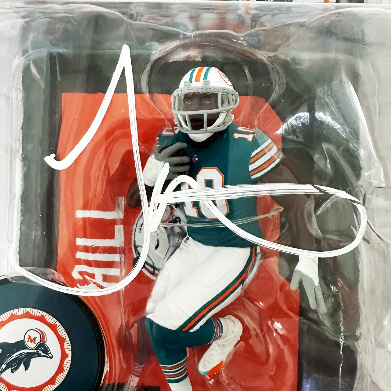 Tyreek Hill Signed Dolphins Figurine