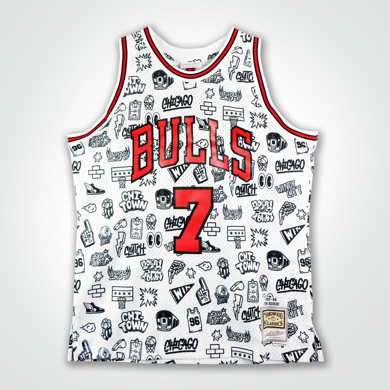 Toni Kukoc Signed Bulls Mitchell & Ness Swingman 97-98 Jersey