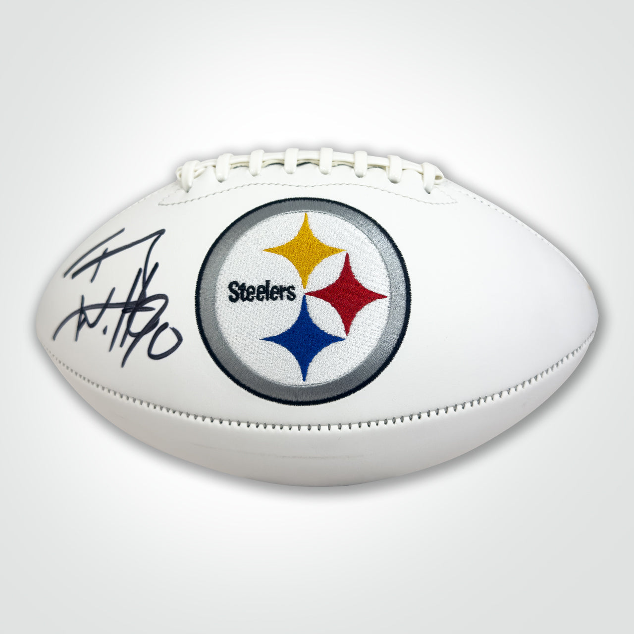 T.J. Watt Signed Steelers White Logo Football