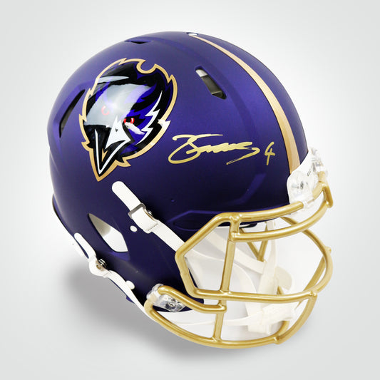 Zay Flowers Signed Ravens Alternate Speed Full Size Authentic Helmet