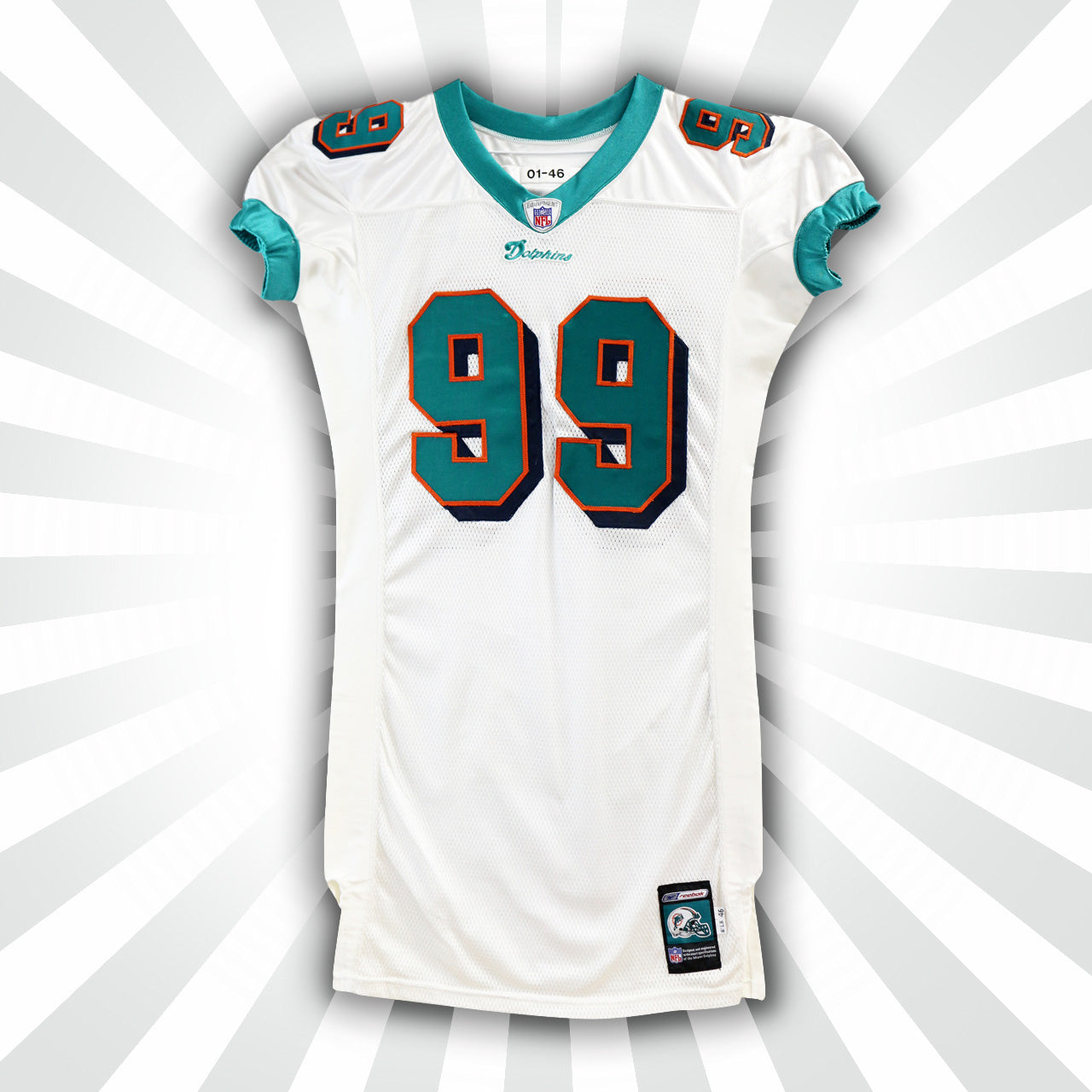 Jason Taylor Signed Game Issued Dolphins Jersey Inscribed "HOF 17" - The Real Autograph